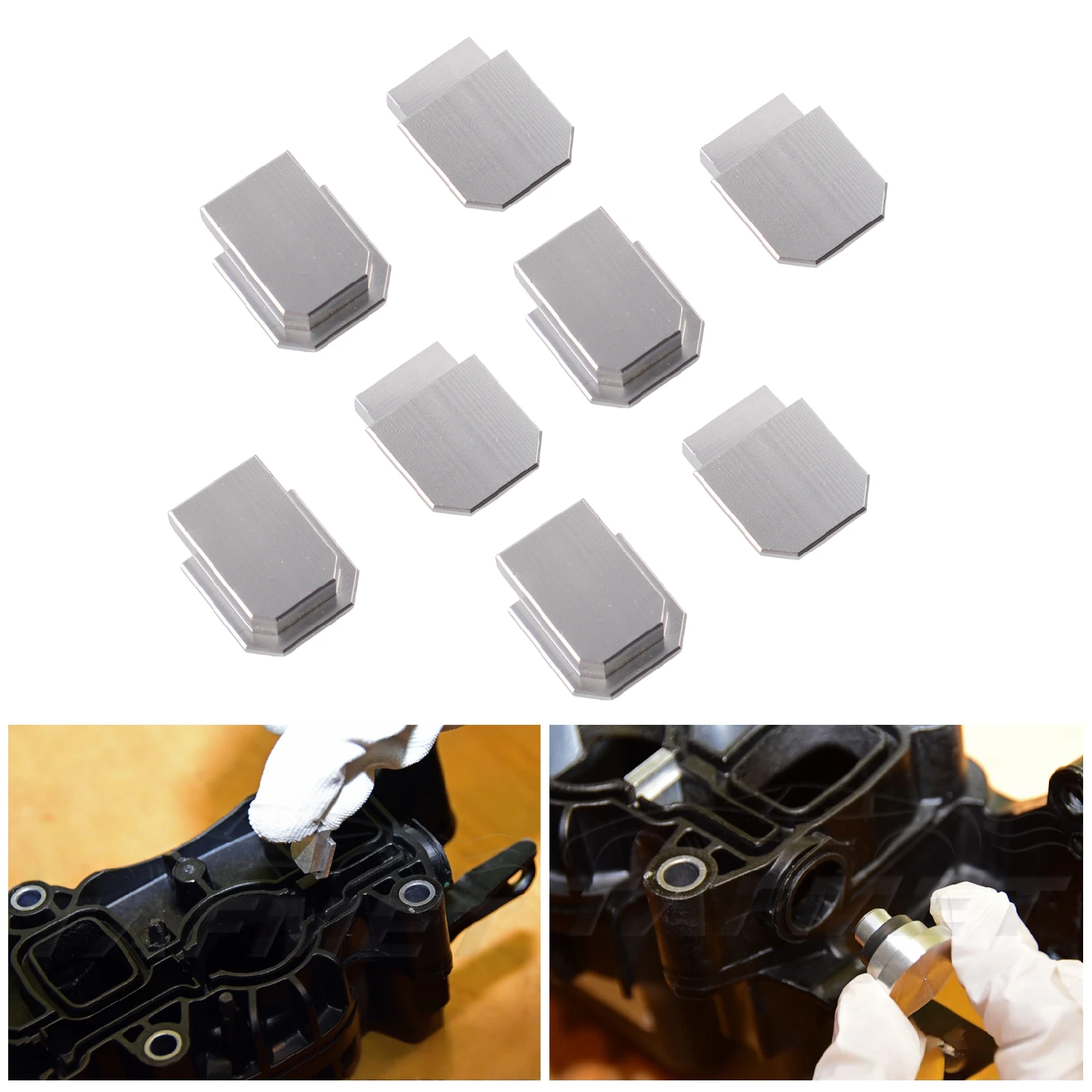 PIKBUK ALUMINUM SWIRL FLAP SET FIT FOR VW AUDI SEAT SKODA 2.0 TDI CR PLASTIC MANIFOLD 03L129711AG P2015