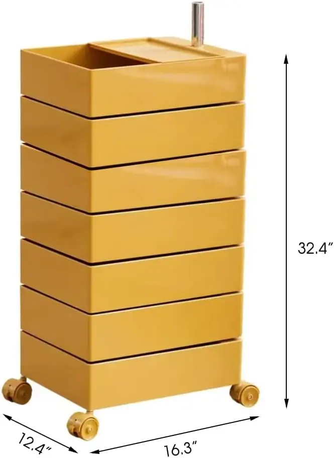 360° Movable Rotating Storage End Table Sofa Side Cabinet Mobile Mini Storage Small Coffee Table for Living Room Bedroom