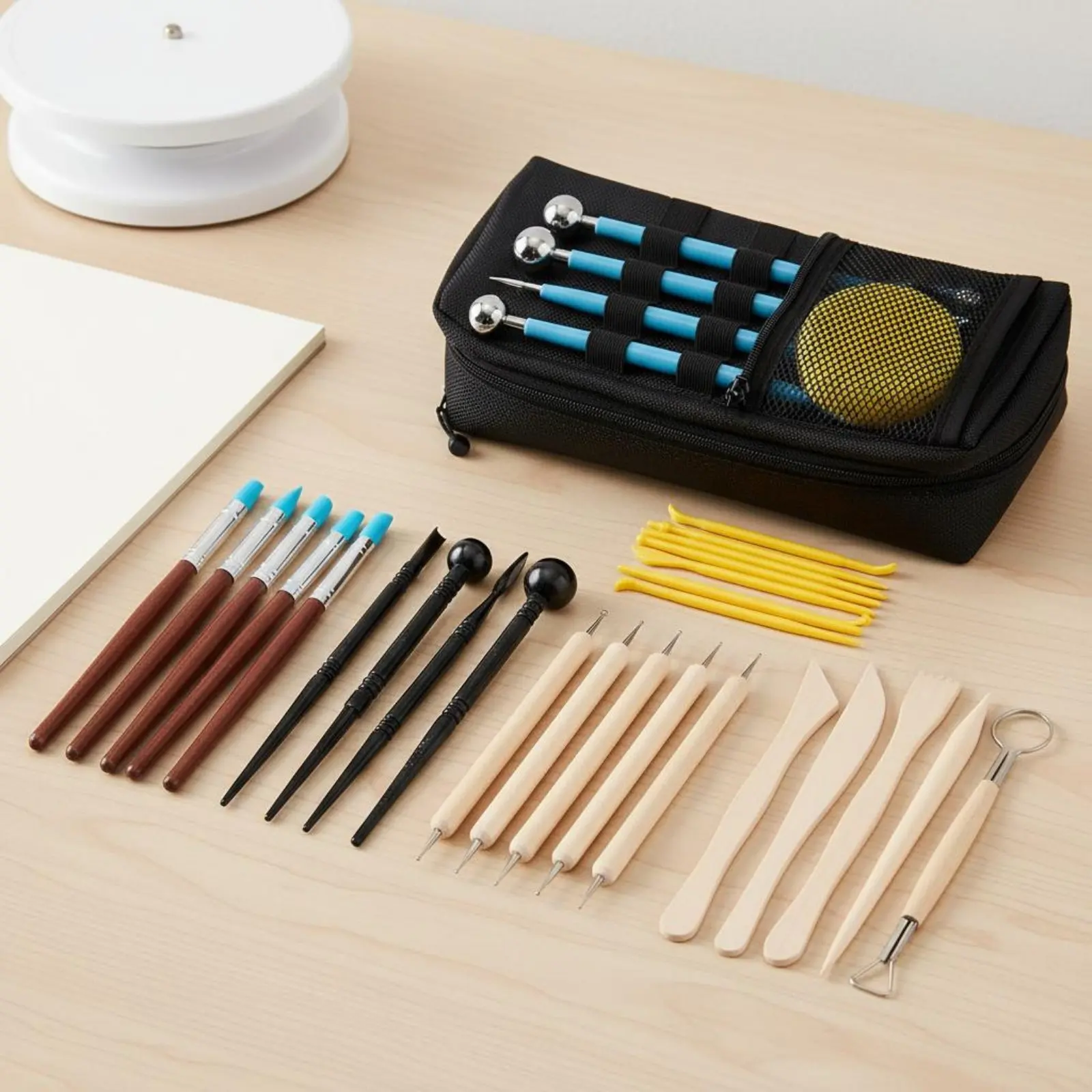 

38 Pieces 38 Piece Clay Modeling Kit Long-Lasting Materials Synthetic Clay Tool Set Ceramic Sculpting Tool Kit Comfortable