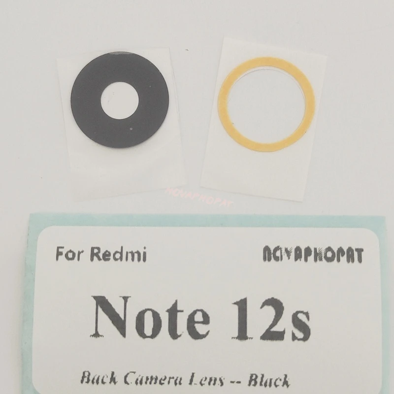 1PC Novaphopat Back Rear Camera Lens Glass With Ahesive For Redmi 12 / 12C / Note 12 Pro 4G / Note 12 Pro 5G / Note 12S