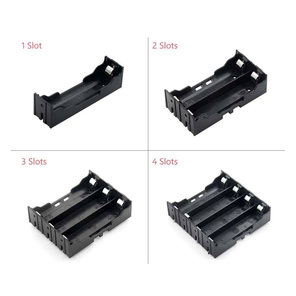 for 18650 Battery 1 2 3 4 Slot 1X 2X 3X 4X Storage Box Battery Holder Batteries Container Battery Box Battery Storage Boxes