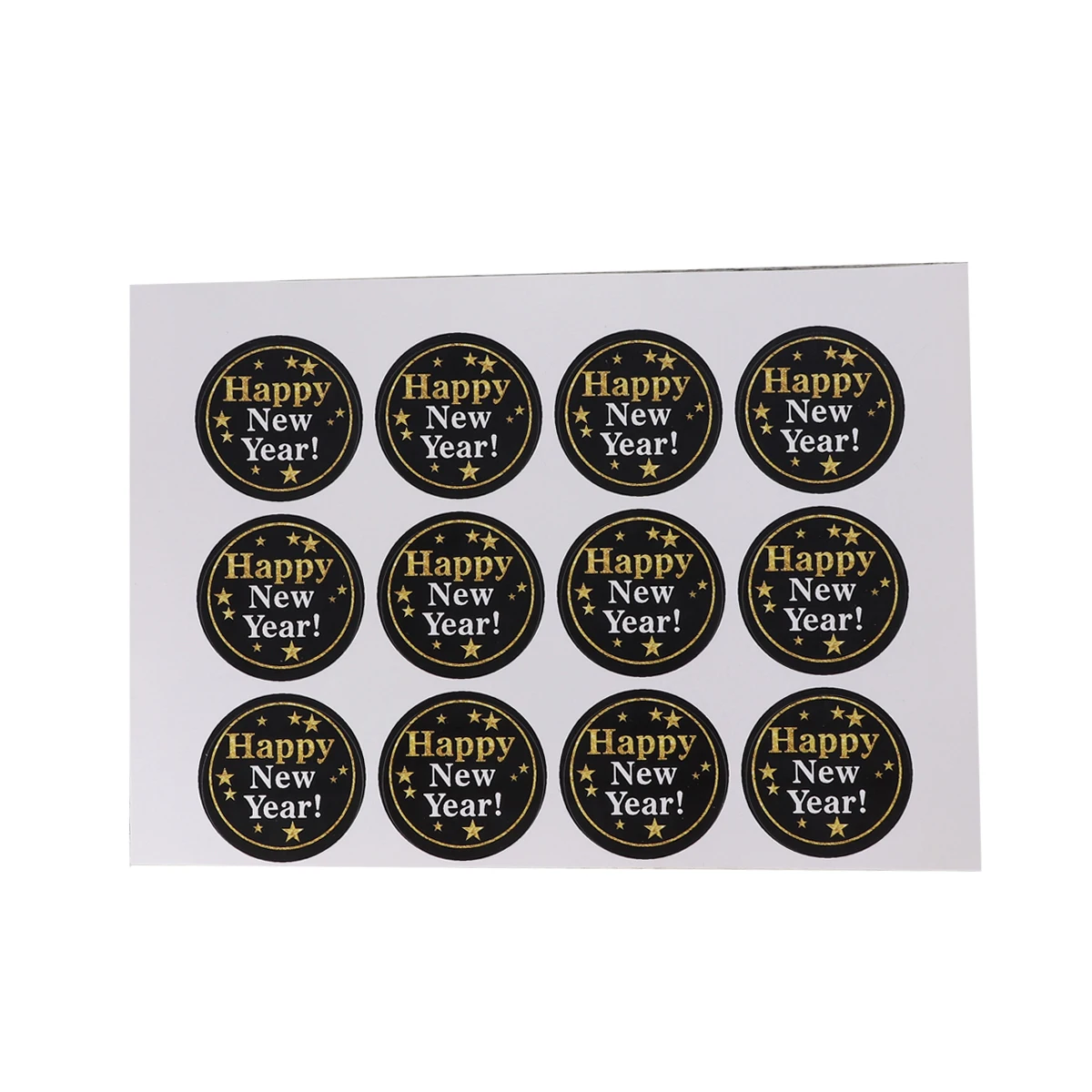 

120 PCS Round Labels Self Adhesive Stickers Sealing Baking Cookie Bags Decals Happy New Year Creative DIY Crafts Gift Wraps