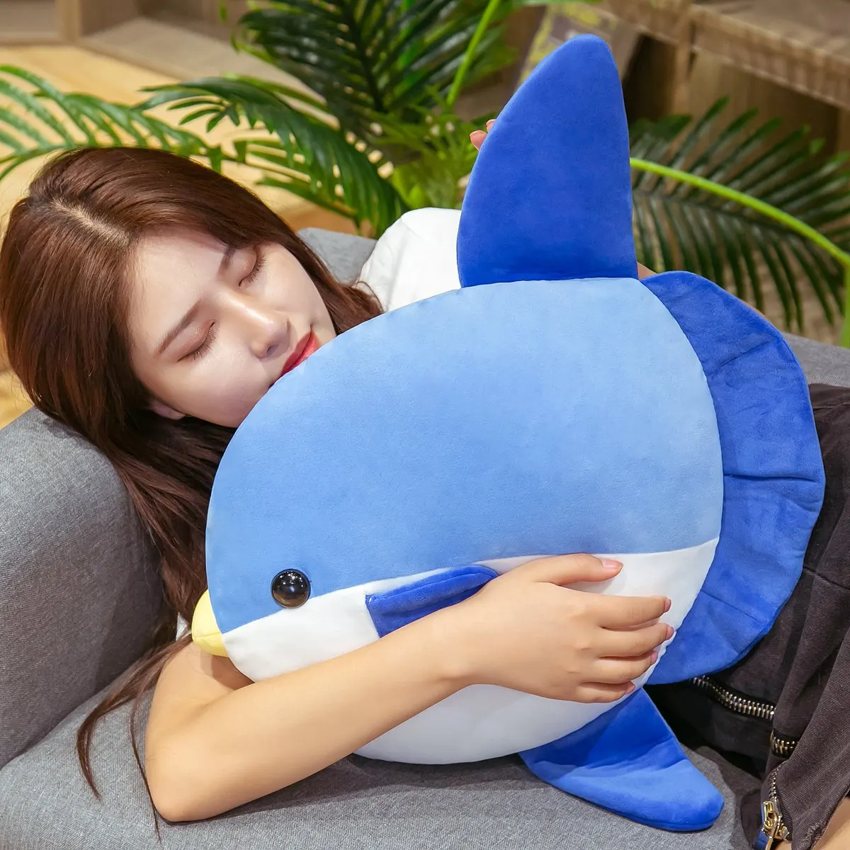 1pc 35/50CM kawaii Sunfish Plush Toys Funny Dolls Stuffed Soft Animal Fish Pillow Home Decor for Girls Sleeping Gift