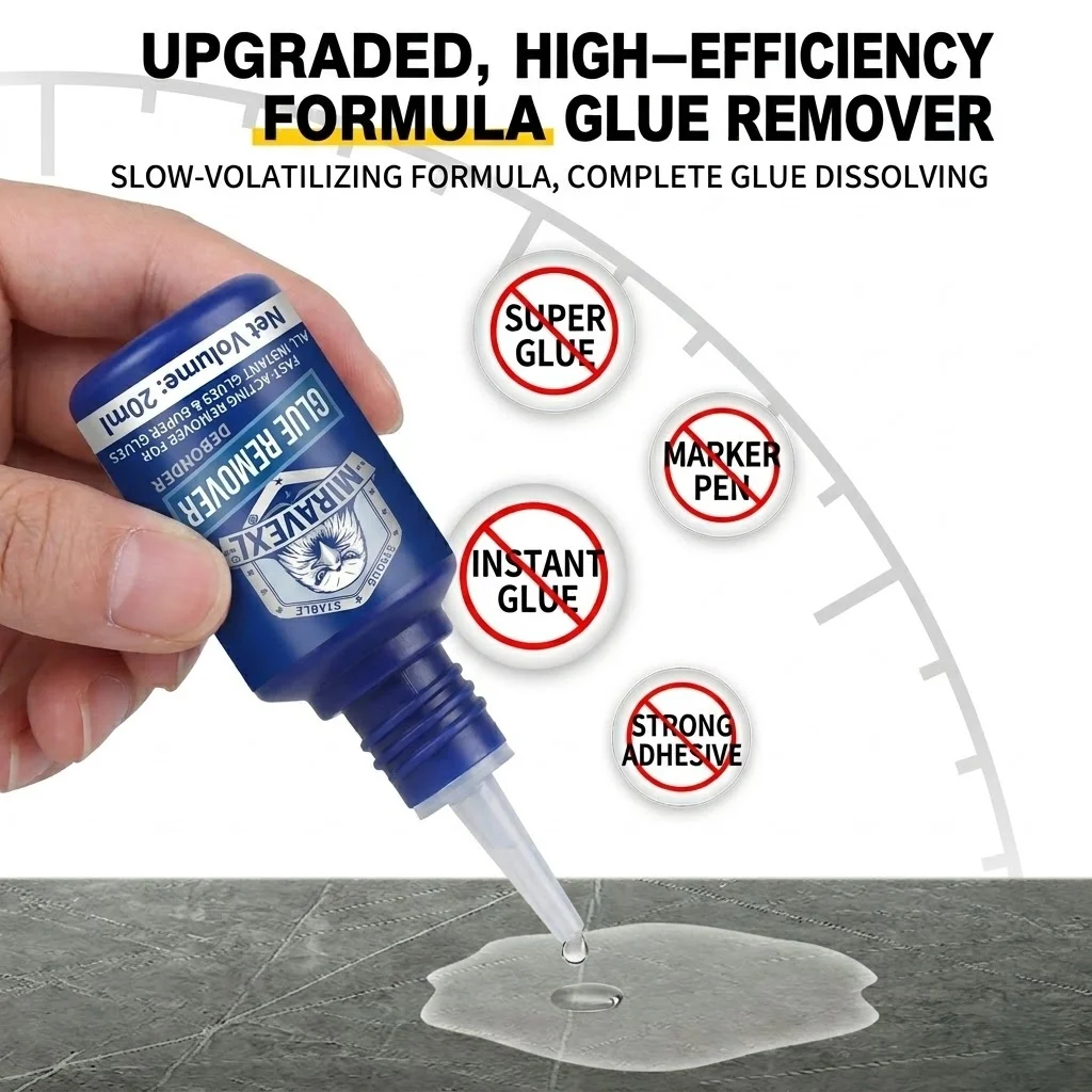 MIRAVEXL 20ml Clear Super Glue Debonder Fast Acting Adhesive Remover Cyanoacrylate Solvent Liquid Cleaning Tool Home DIY Repair