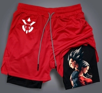 dragon ball z men's shorts streetwear anime print summer 2025 breathable cotton blend loose fit gym running combat cosplay