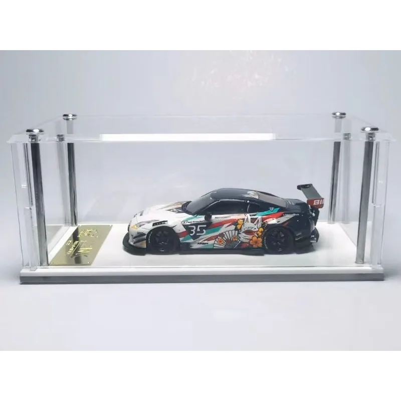 （In Stock）1/64 Nissan GT‑R LB Widebody Graffiti Resin Model Car, MYC Static Collectible Toy With Acrylic Display Box