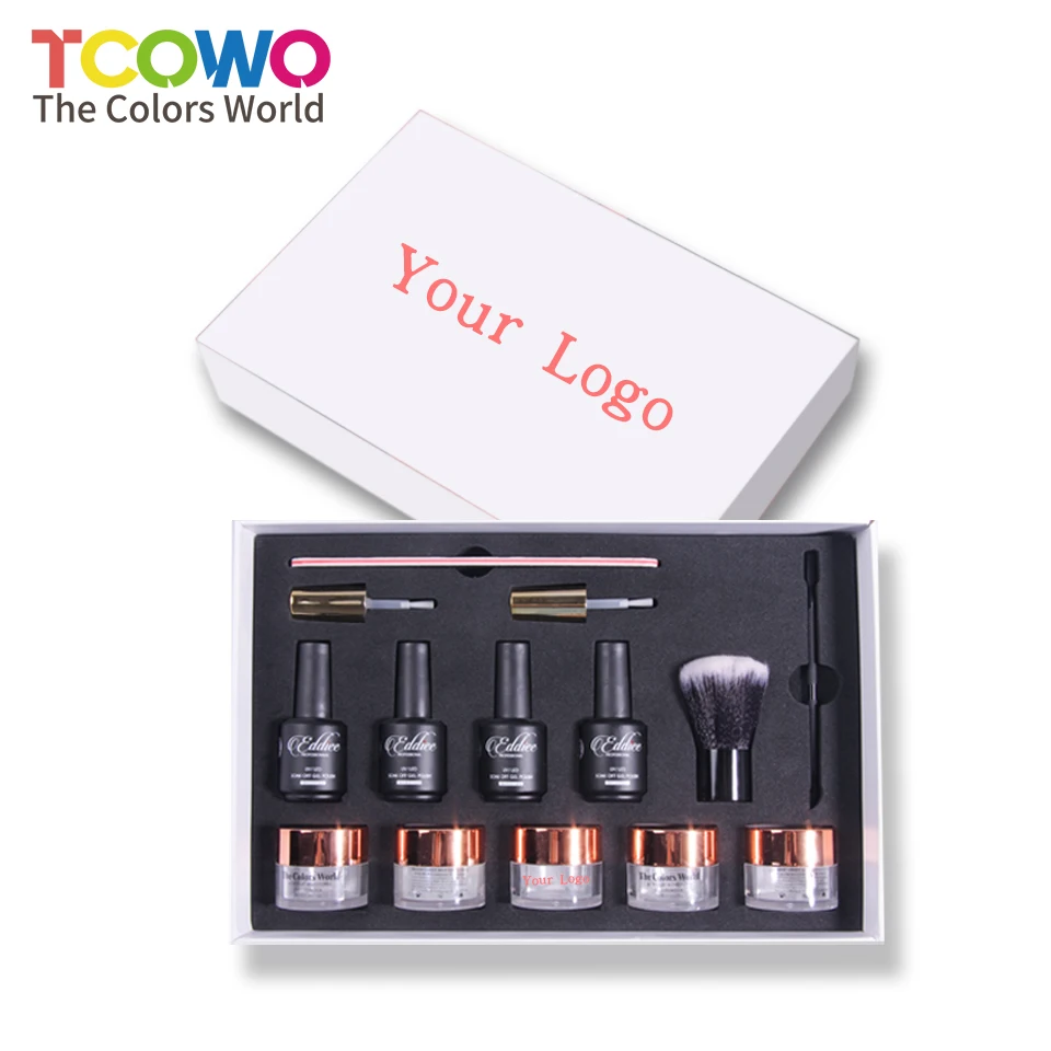 Kits de decoración de uñas con logotipo personalizado, juego profesional de polvo acrílico y líquido acrílico profesional para extensión de uñas acrílicas