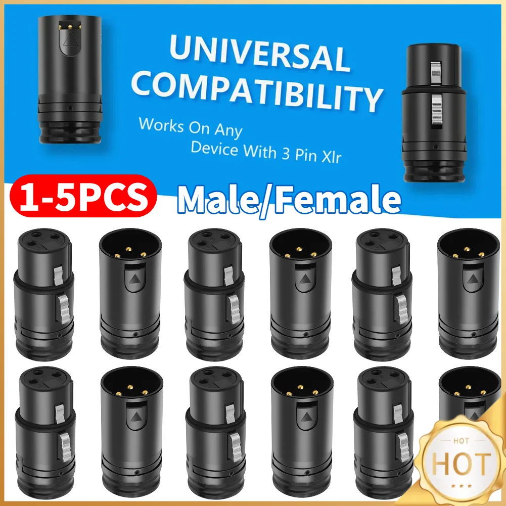 Connecteur de câbles Audio pour Microphone XLR mâle à mâle/femelle à femelle, connecteur à souder XLR à coque noire à 3 broches, Angle droit de 90 degrés
