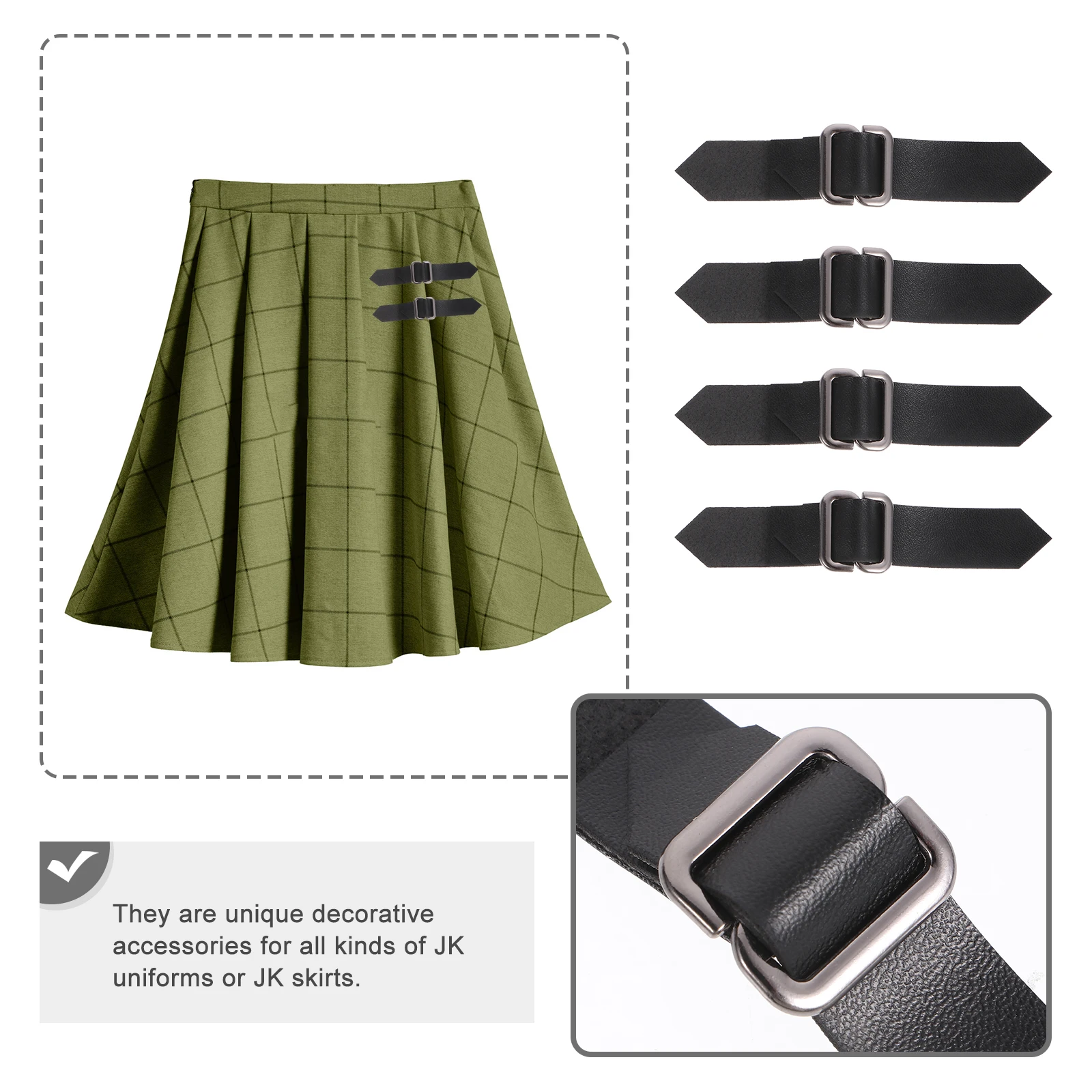 

10Pcs Skirt Buckles for Jk Uniforms Decorative Pleated Skirt Clips Creative Useful Clothing Accessories