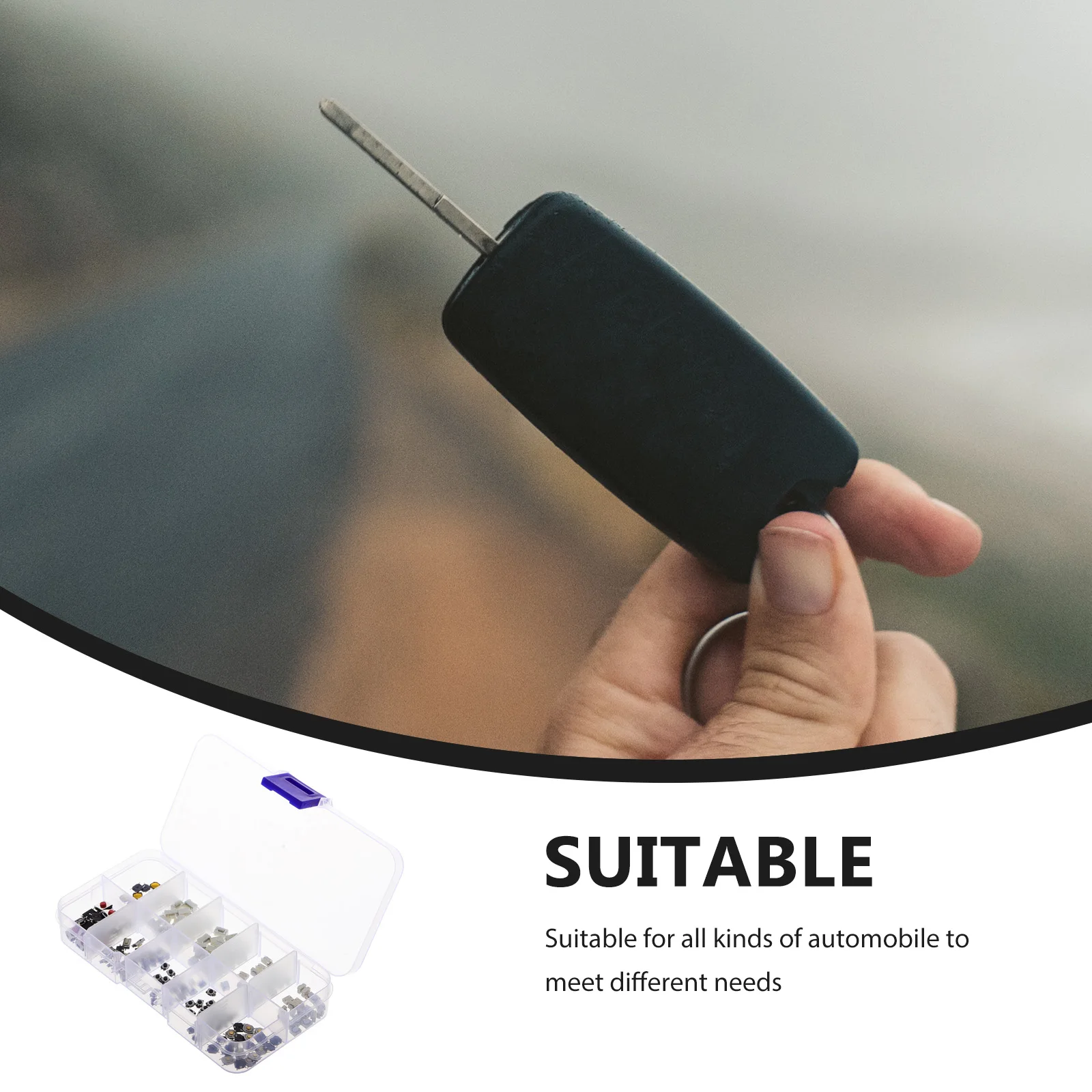 200Pcs Push Button Switches for Car Remote Control Key Fob Replacement Micro Momentary Switch Compact Size Universal Fit