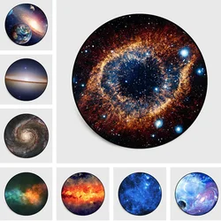 Moon Baby Living Room Children's Bedroom Round Carpet Floor Mat Planet Space Universe Galaxy