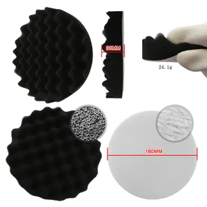 Auto-adesivo CarPolishing Disc, Lustro Esponja De Enceramento, Roda De Lã, Almofada De Polimento Para Polidor De Carro, Adaptador De Broca, 3 8 principais vendas lixa polimento madeira - №7
