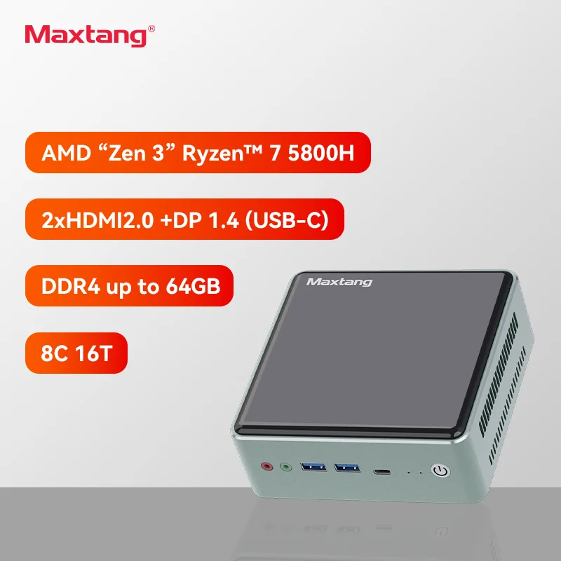 Mini PC economico Ryzen 7 5800H CPU 8 core DDR4 16G 512G NVME SSD WiFi6 4K Display Gaming Mini PC Windows 11 per ufficio casa