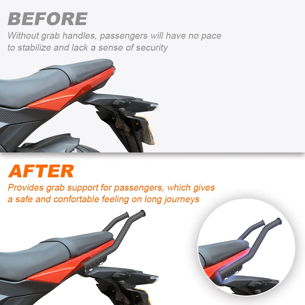 لكاواساكي Z125 برو 2016-2025 Z125 2017-2024 دراجة نارية الصلب الركاب الخلفي انتزاع مقبض بيلايون مقعد مقبض مقبض إمساك السكك الحديدية