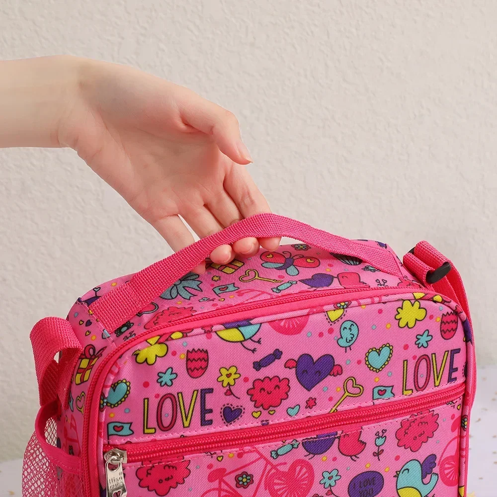 2023 New Cartoon Children\'s Lunch Bag Student Vertical Crossbody Bento Bags Girl Outdoor One Shoulder, lunch box bag