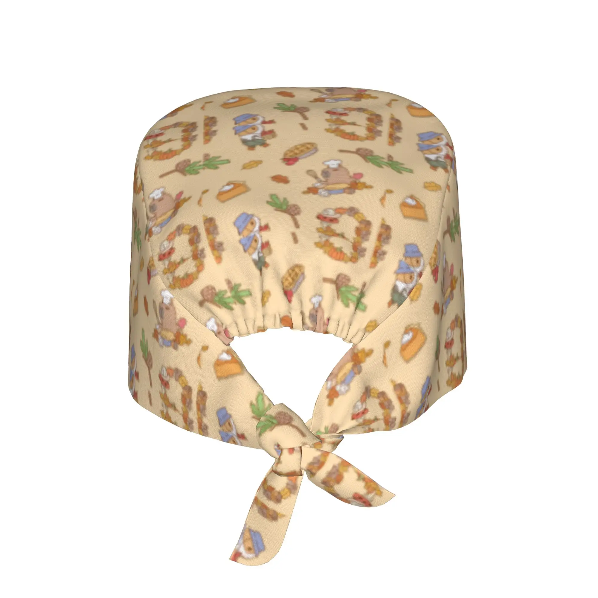 Guinea pig Capybara  Working Cap Surgical Hats Women Men Fall Iight Orange Operating Room Cap Operator Hats Lab Works Hat