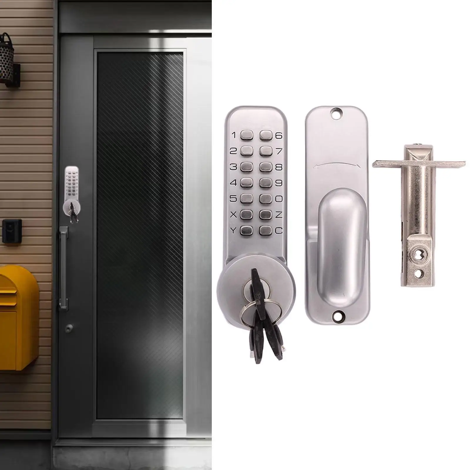 

Mechanical Door Lock Parts 201-q Sturdy High Performance Waterproof Mechanical Entry Door Lock for Steel Doors Home