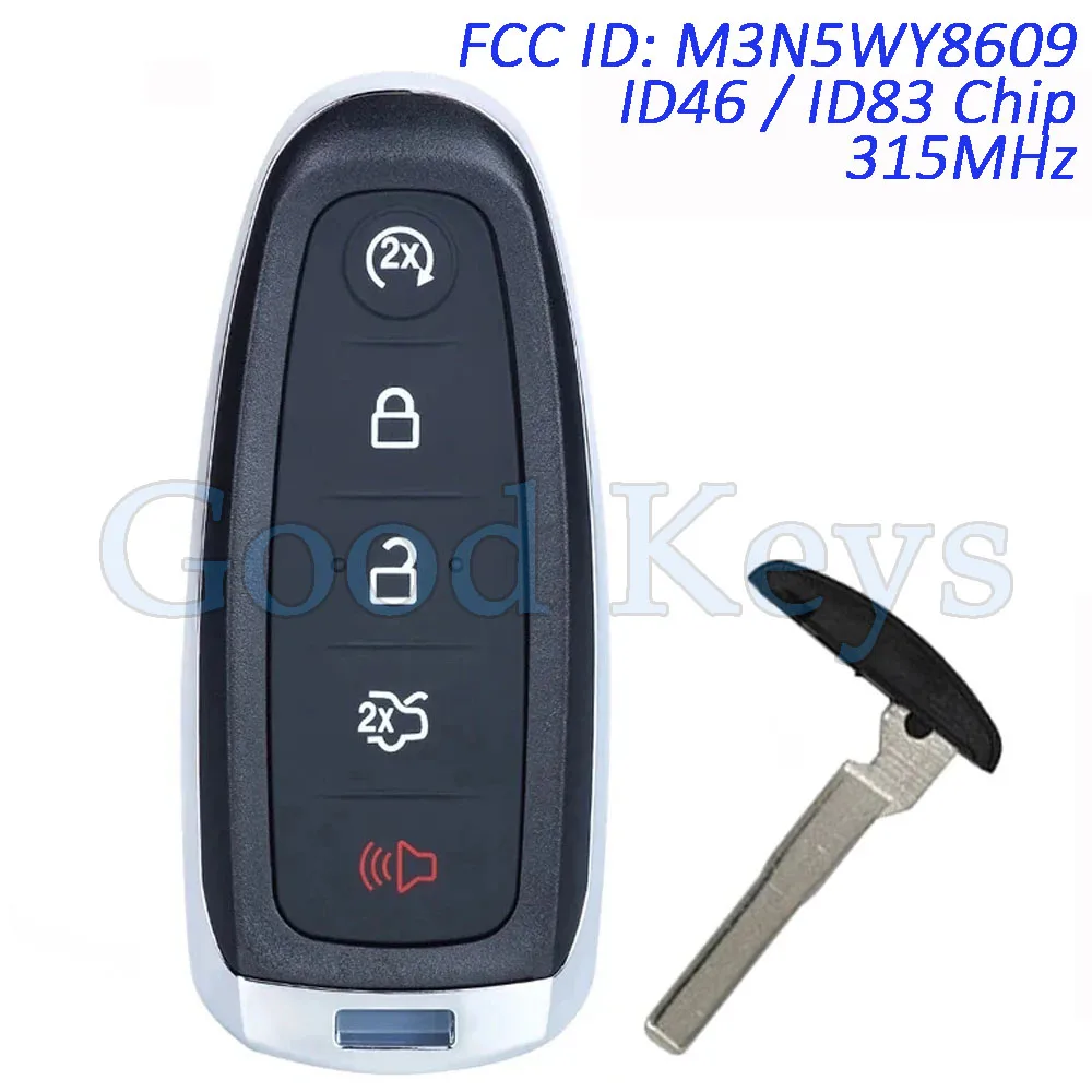 

KEYECU 164-R7995 CJ5T-15K601-Dx Remote Control Key Fob for Ford Escape Focus C-max Maverick 2013-2018 M3N5WY8609 315MHz DST80