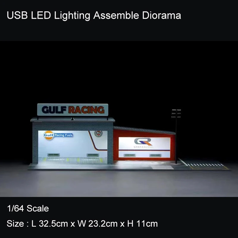 Diorama-Modèle d'éclairage LED USB 1:64, 2 Vervoltage, Assembler, Parking, Garage, Station