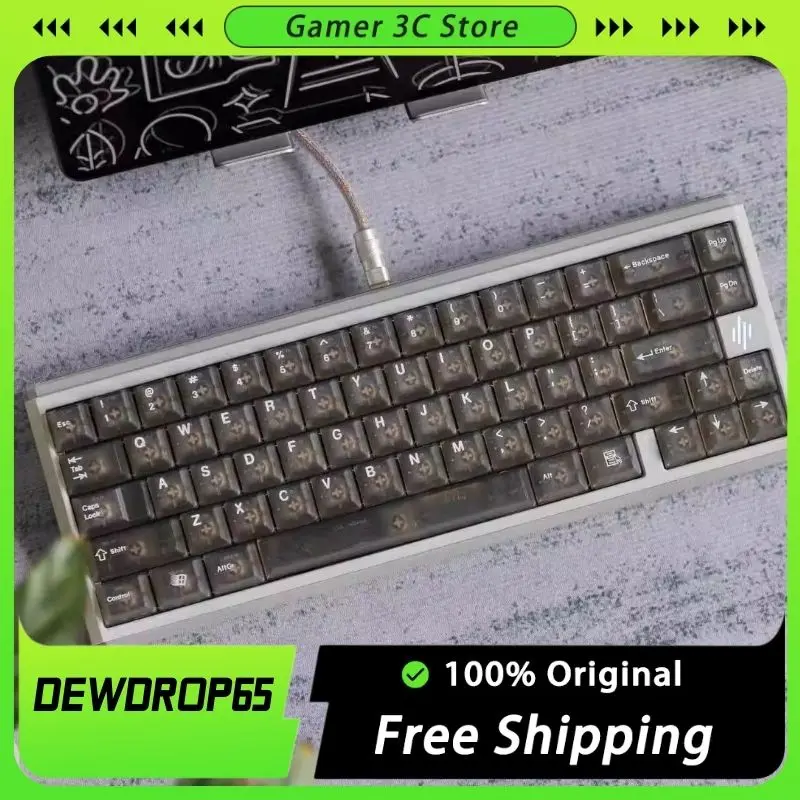 

Dewdrop65 Gamer Wired Mechanical Keyboard 2mode Keyboard Aluminium Hot Sawp E-Sports Keyboard Hot Swap Gaming Keyboards Gifts