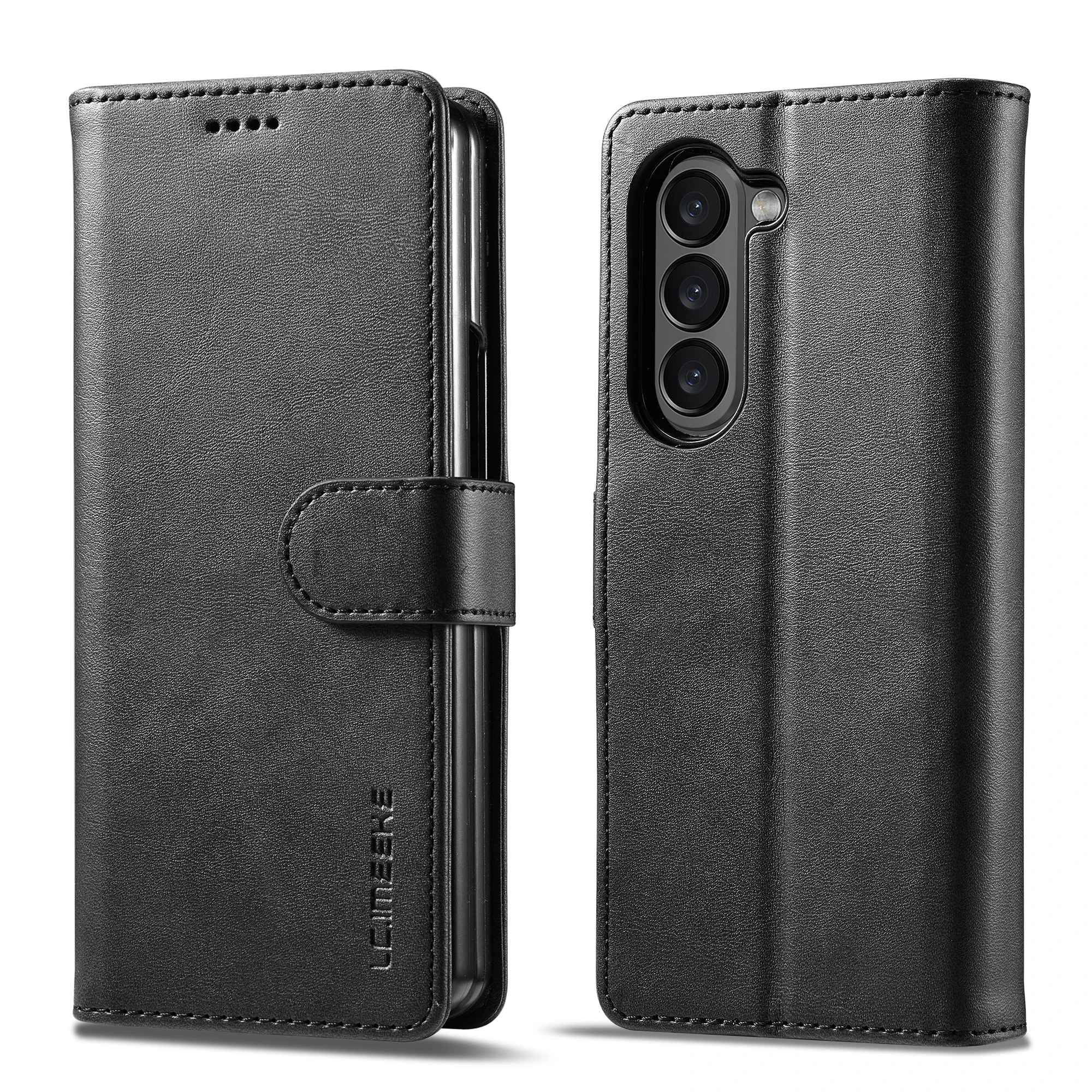 Luxuriöse Leder-Handyhülle für Samsung Galaxy Z Fold 7, 6, 5, 4, 3, weiche, schlanke Cover-Karten-Business-Halter-Hüllen