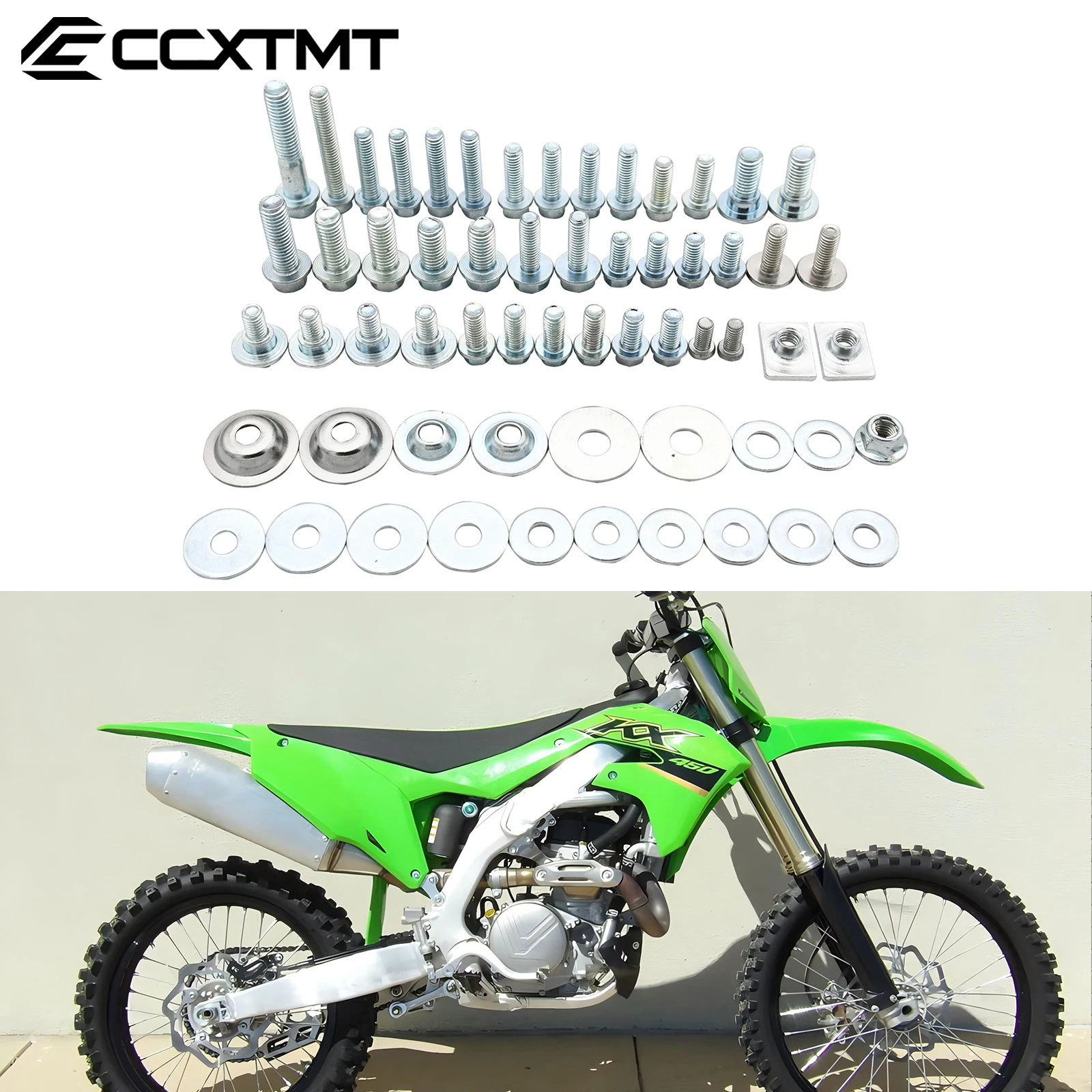Motorcycles Fairing Fender Screw Bolt Kit Fastener Set For Kawasaki KX125 KX250 KX250F KX450F 125 150 200 250 300 350 400 450
