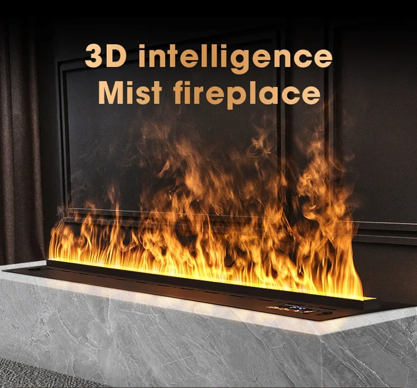 3D Colors Frame Electric Fireplace Mist Decorative Fireplace Humidifier Home Household Flame Steam Fireplace