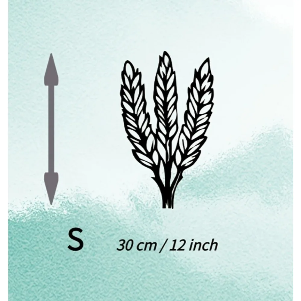 CIFBUY Iron Wall Art Wheat Metal Sculpture Rustproof Hanging Plaque Farmhouse Home Decor Ornament Accent