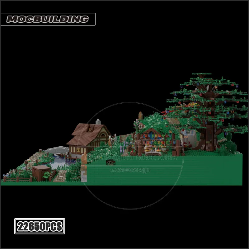 UCS Rings Movie Hobbiton Bundle MOC Building Blocks Bag End Technology Bricks DIY Assembly Collection Toys Display Xmas Gifts