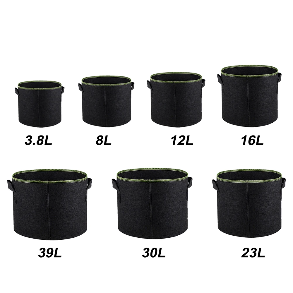 30L Gallon Grow Bag Felt Fabric Plant Bag With Handles Breathable Aeration Fabric Grow Pot For Vegatable Flower Plant