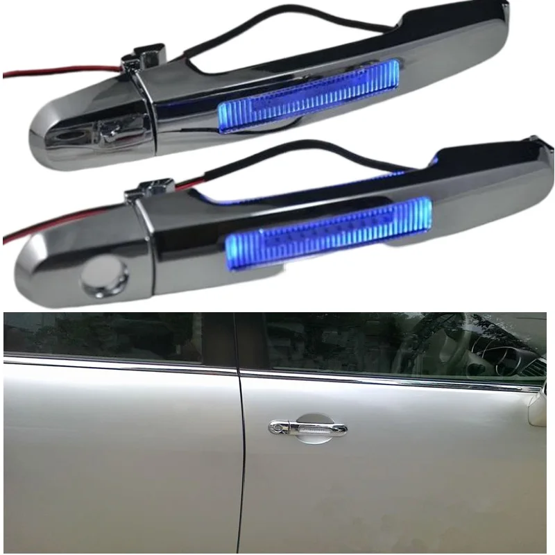 Zewnętrzne akcesoria samochodowe 4 klamki do drzwi pasuje do Rav4 2009-2012 Vios Prius Passo 2009-2012 kierunkowskaz Led osłona klamki