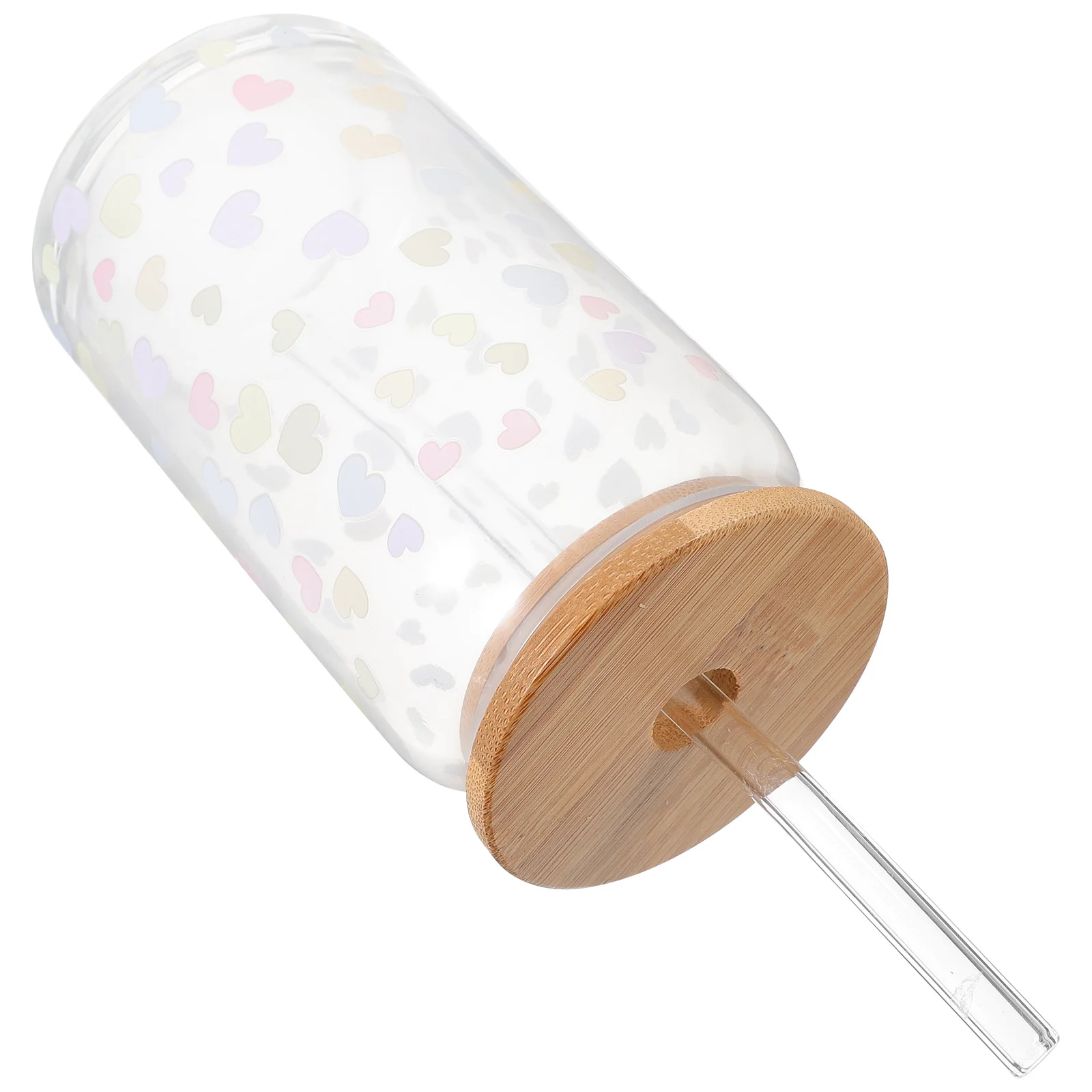 

1Set Color Changing Glass Cup with Lid Straw Sturdy Heat Resistant Cup for Coffee Juice Milk Office and Home Use