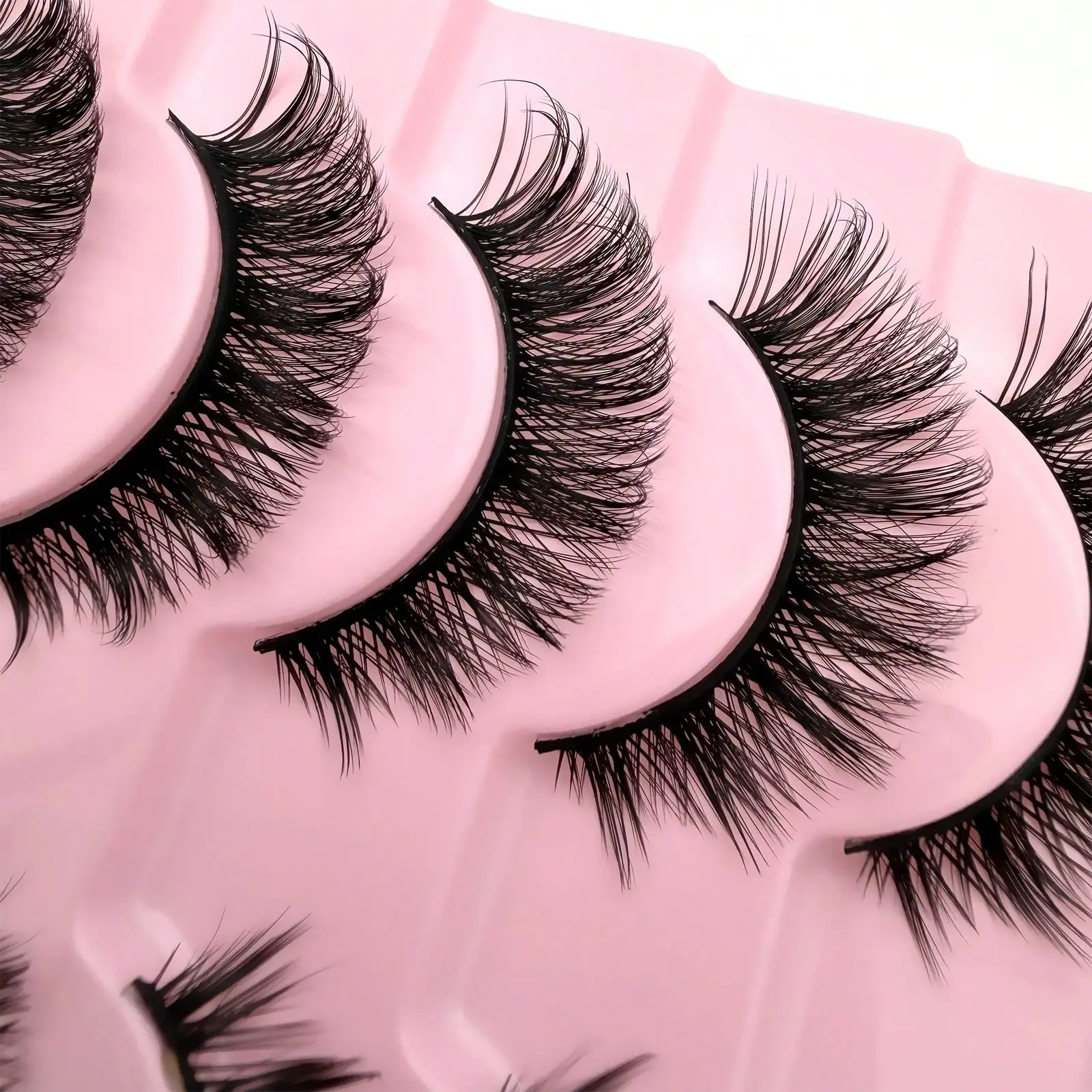 Flauschige, dicke 10 Paar DD Curl russische Wimpern, dramatischer, ungepflegter Stil, Faux-Mink-Wimpern, ein Must-Have für die Schönheit – Detail 6