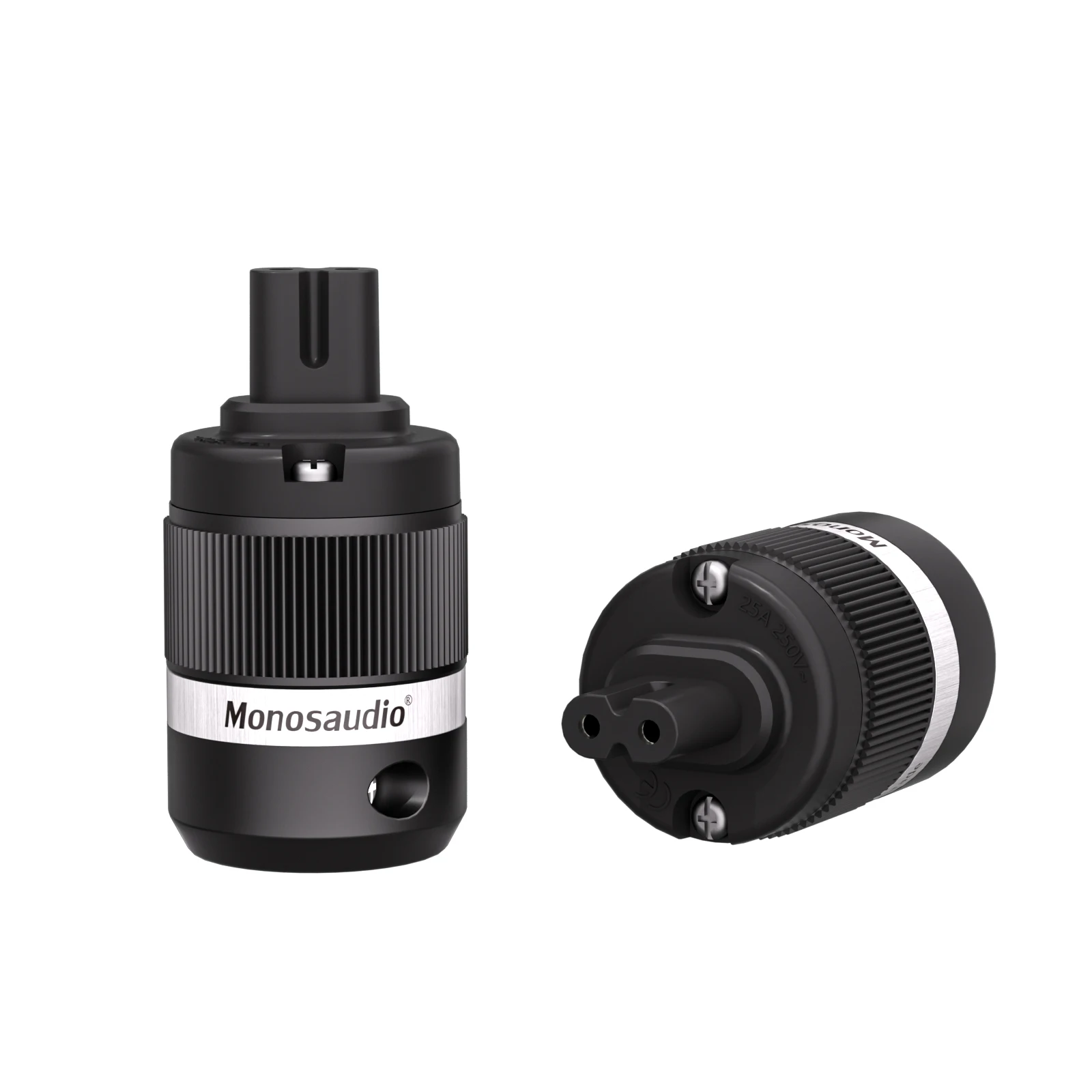Monosaudio F180 Figure 8 Pure Copper Power Plug, 25A/250V Female Power Connector,IEC320 C7 Mains female power jack