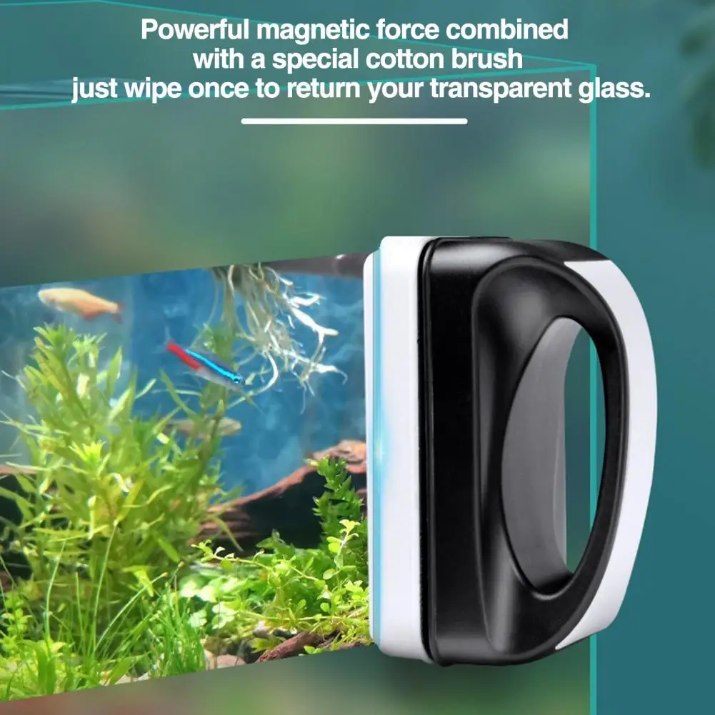 

Fish Tank Magnetic Brush Fish Tank Algae Brush Effortlessly Aquarium with Double-sided Magnetic Algae Cleaner for Synchronized