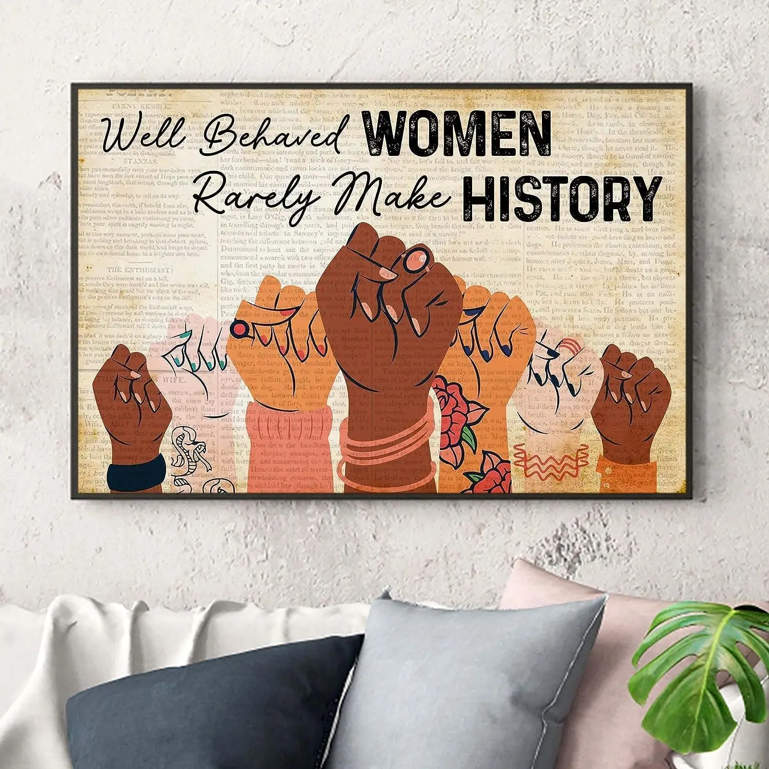 Retro Metal tin Sign Well-Behaved Women Rarely Make History Metal Sign For Home Cave Garage bar Wall Decoration Vintage