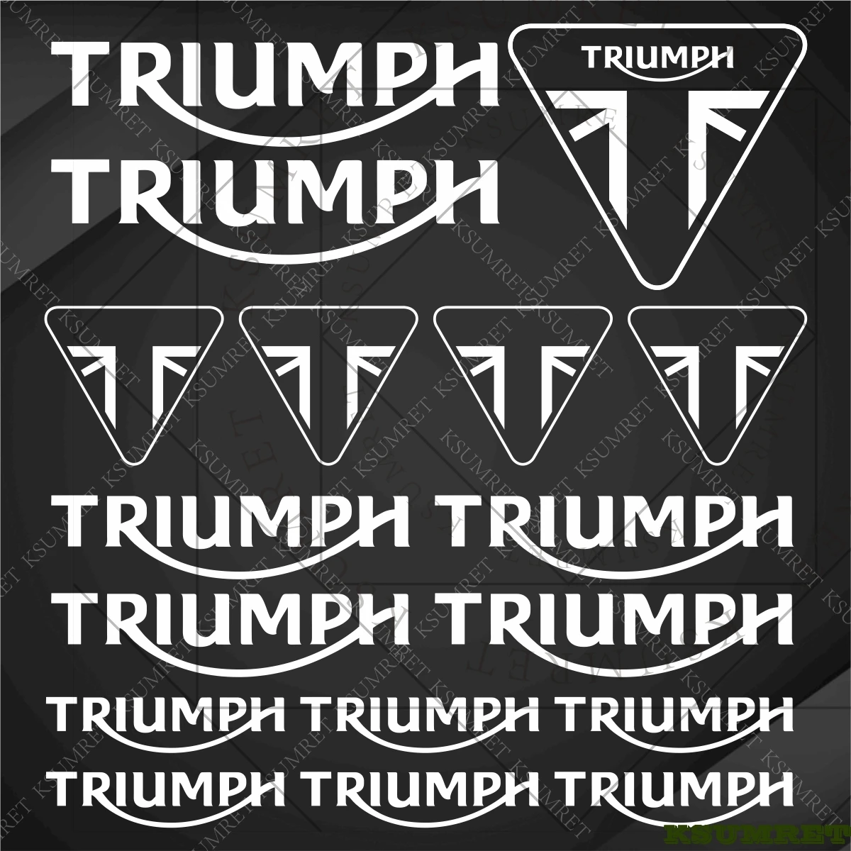 For Triumph Motorcycle Stickers Logo Decals Tank Emblem Scrambler Bobber Tiger TWIN Waterproof