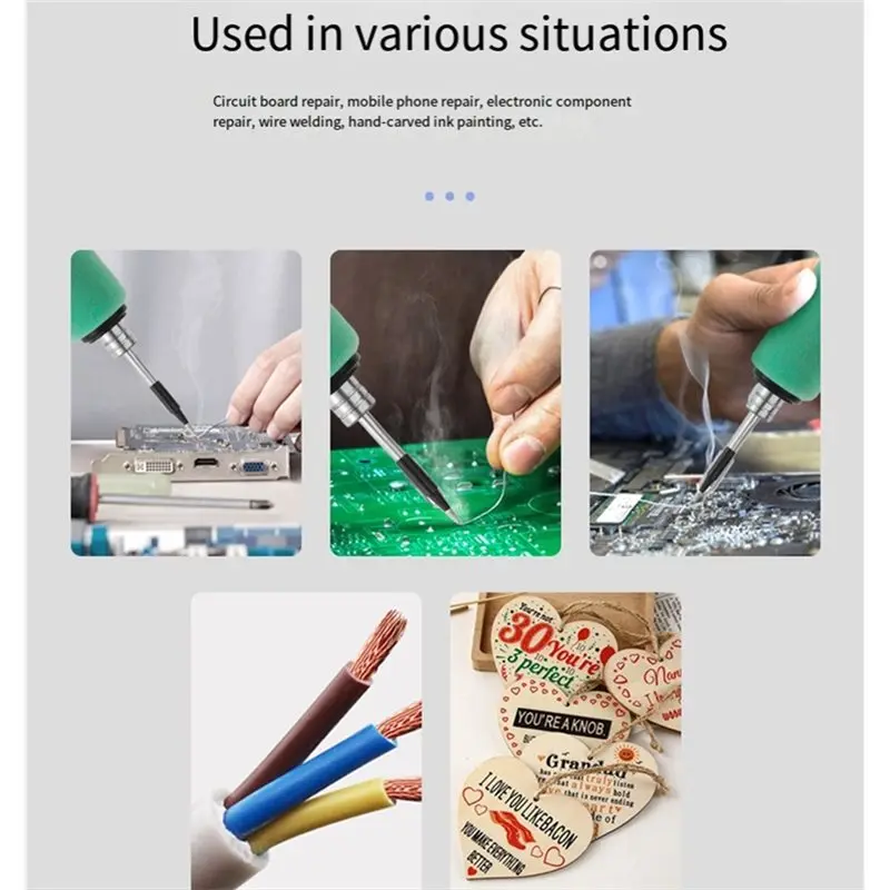 CYCLI-USB بالطاقة 5 قطعة C210 سبيكة لحام نصائح 5 فولت بطارية سبيكة لحام استبدال نصائح لحام إعادة العمل أداة الملحقات #1