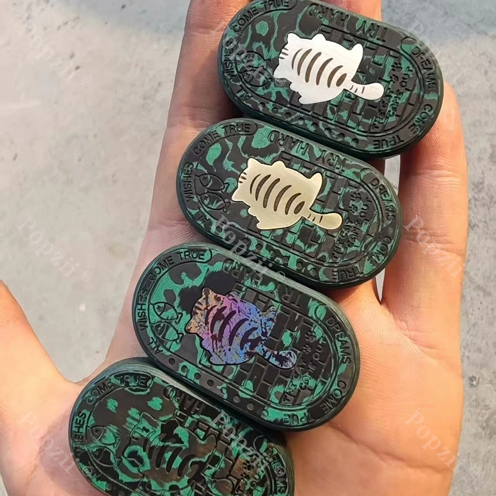 FZEDC F2 Multiple Colors Carbon Rotates Left and Right 360° Mechanical Push Slider Stress Relief toy Cool Gadget Anxiety Toys