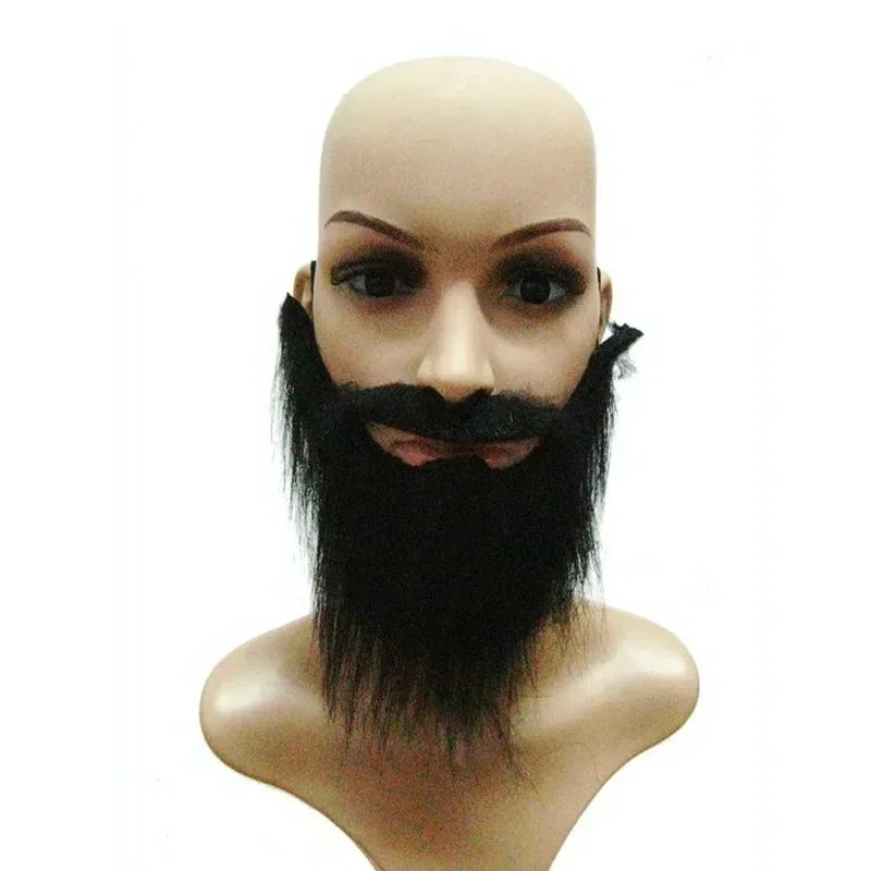 Long Fake Beard Mustache Party Halloween Decoration Festival Supplies Male Men U Shape Artificial Beard Party Favors