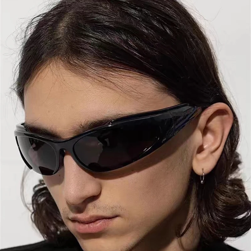 New Y2K Sports Punk Sunglasses Women Designer Square Goggle Men Luxury Brand Sun Glasses Colorful Mirror Fashion Eyewear image 5