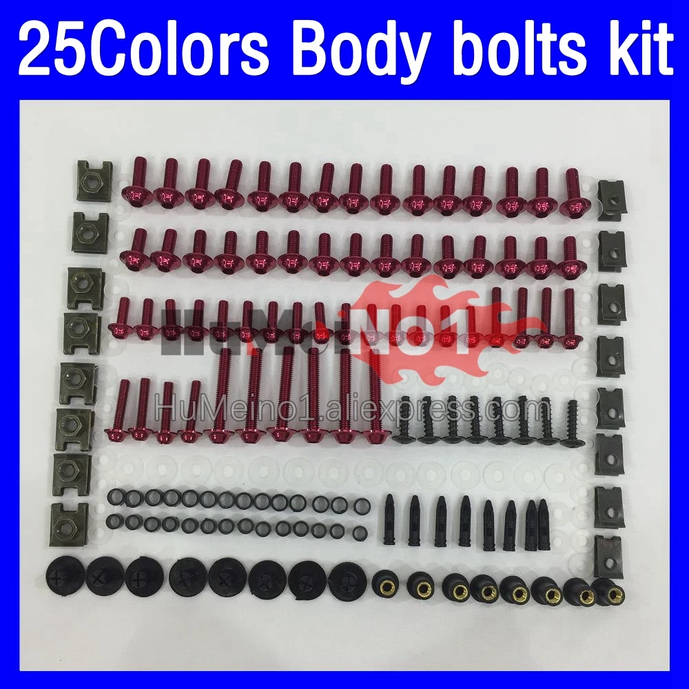 268ps Fairing bolts full screw kit For HONDA CBR250RR MC22 CBR 250RR 1990 1991 1992 1993 94 95 96 97 98 99 Body bolt screws Nuts