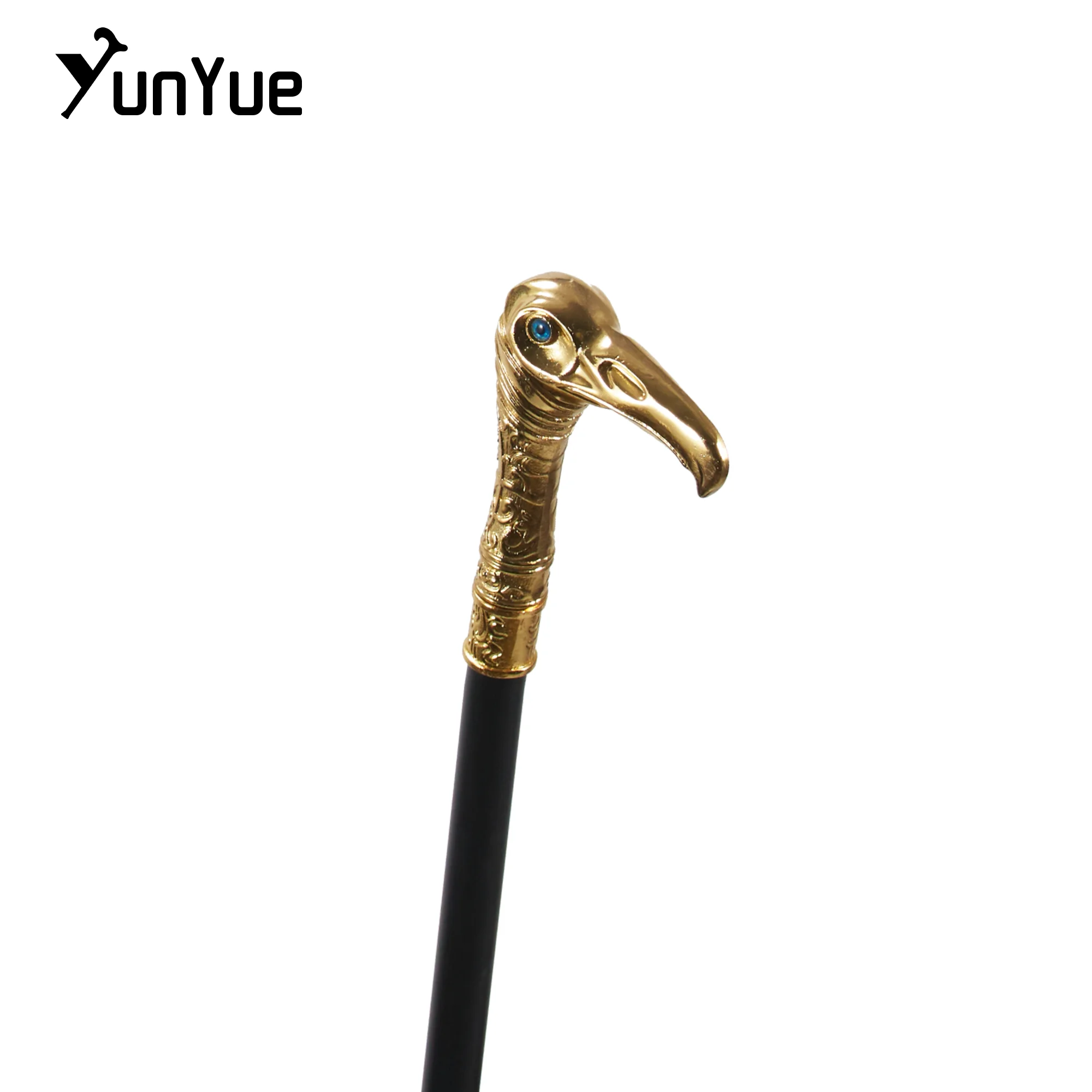 医師のコスプレ杖,ヴィンテージの杖,金色のワシの頭,エレガントで豪華なファッション,紳士