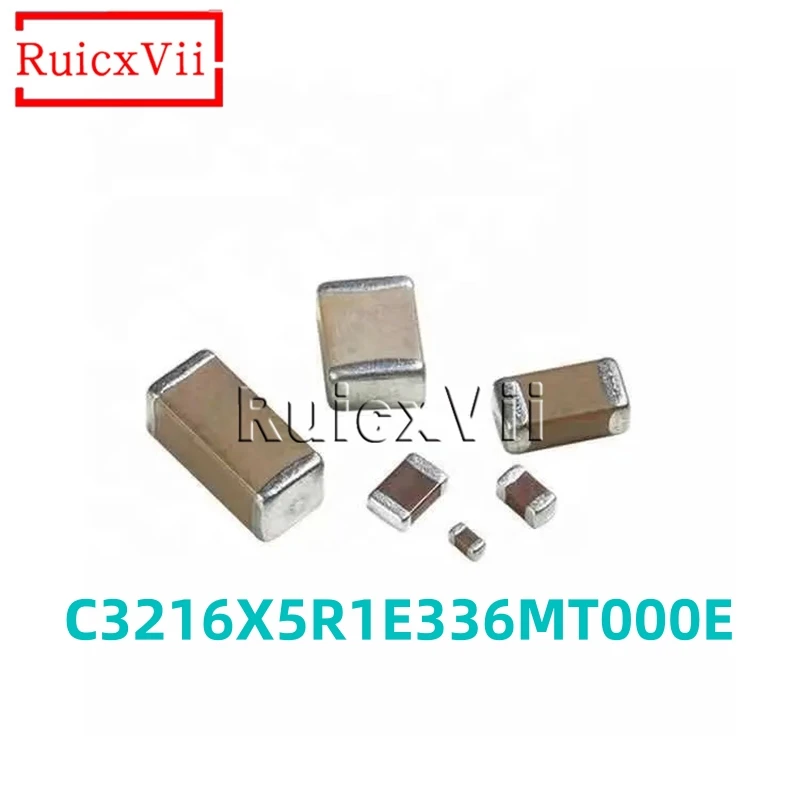 

10~100pcs/Lot 1206 33uF 25V SMD Capacitor 3216 336M X5R 20% C3216X5R1E336MT000E