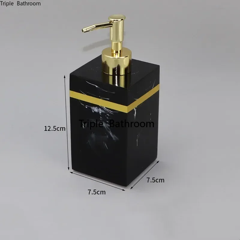 1pc Light Luxury Bathroom Toiletry Resin Household Soap Dish Toothbrush Holder Mouth Cup Liquid Soap Dispenser Washing Tools