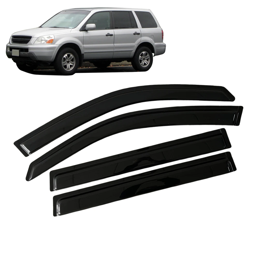 

Window Visor for HONDA PILOT 2003 2004 2005 2006 2007 Weathershied Door Visor Wind Sun Rain Guards Side Window Wind Deflectors
