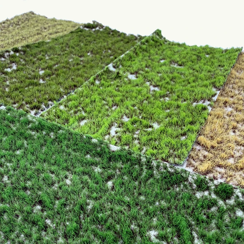 3 mm hoge zandtafel grascluster model micro landschap nylon wetland mos diy handgemaakte scène platform weide onregelmatig gras