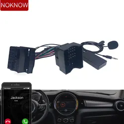 Car Bluetooth 5.0 Kit 3.5mm Aux Adapter Handsfree Mic Call Audio Adapter Cable For BMW MINI COOPE R53 E39 X5 E53 X3 E83 Z4 E85