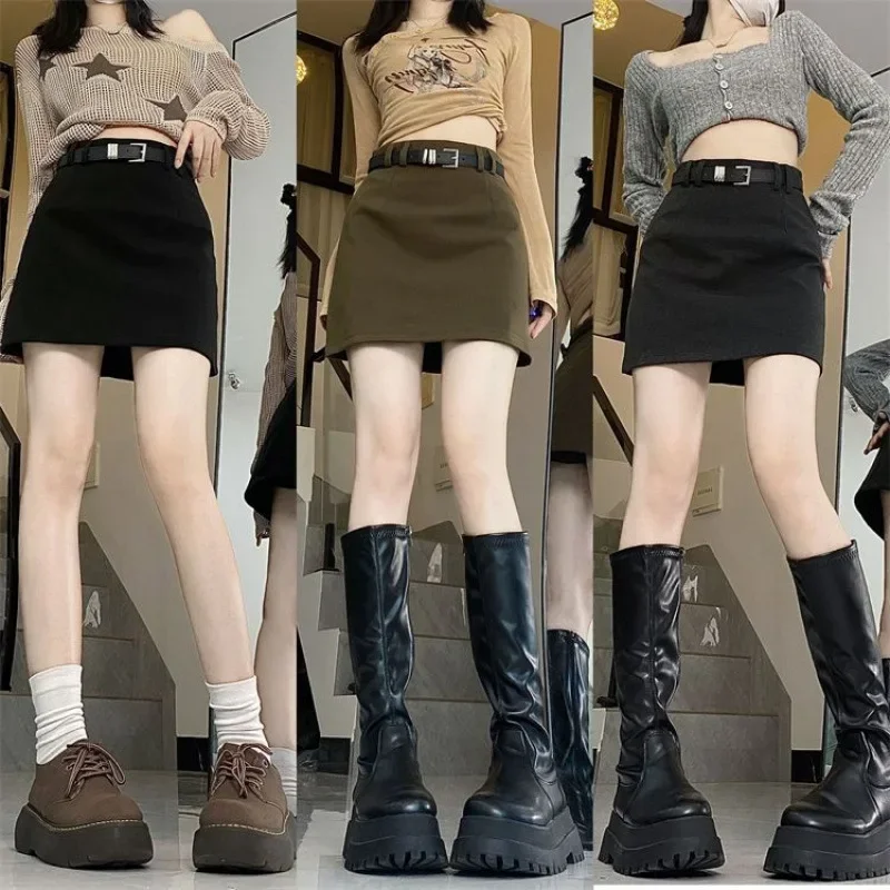 

New Summer High Waist A- Line Mini Skirt for Women Style Pear Shape Body Shaping Slimming Belly Covering Short Skirt