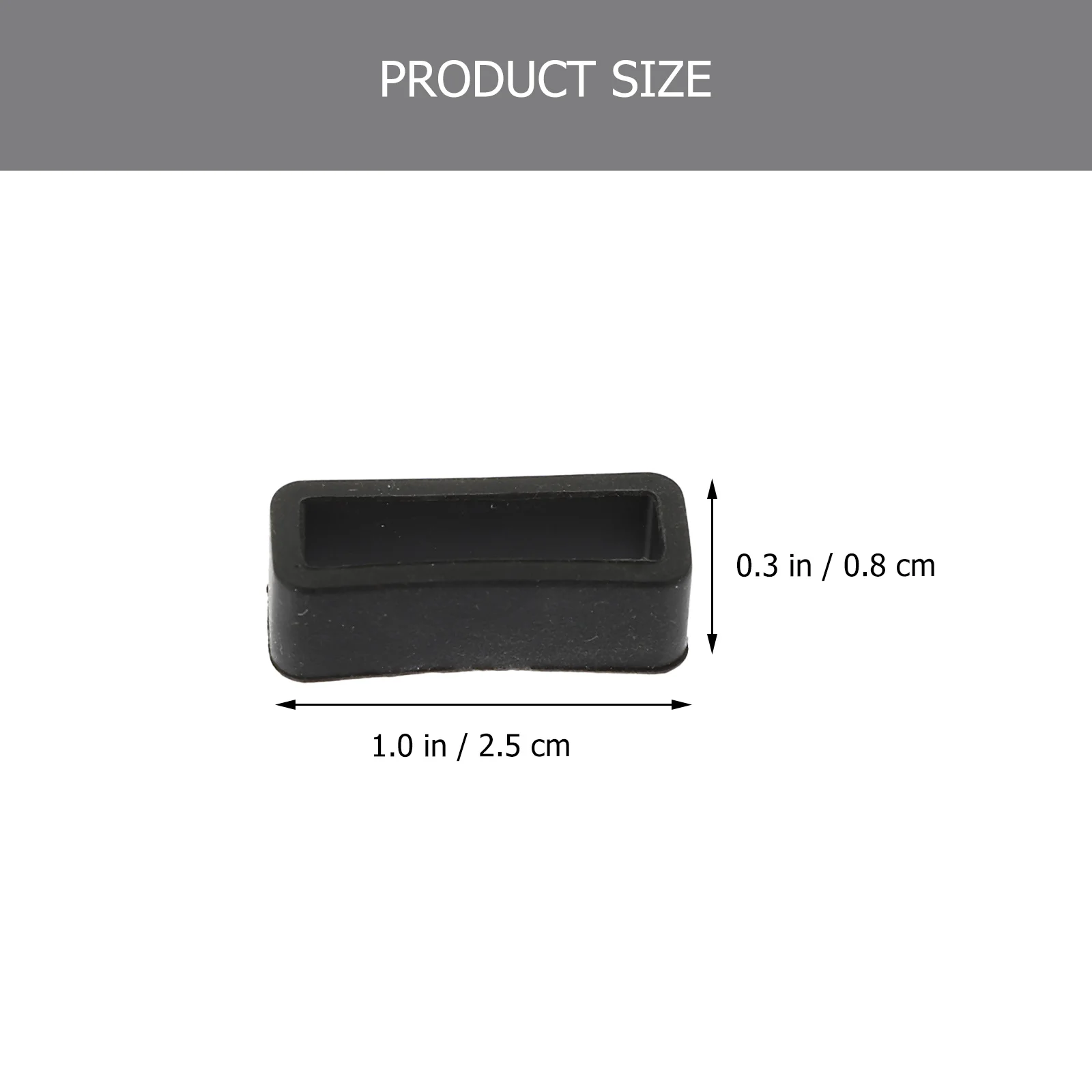 6 pezzi di cinturino per orologio con anello mobile nero, cinturino di ricambio, elasticità, fibbia, anelli di fissaggio